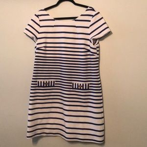 Lilly Pulitzer XL Navy and White Dress with Gold